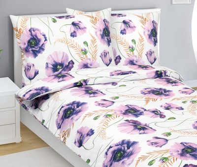 Bavlněné povlečení Fialová,Růžová,Bílá 90/735{% if product.brand.name %} – Bellatex{% endif %}