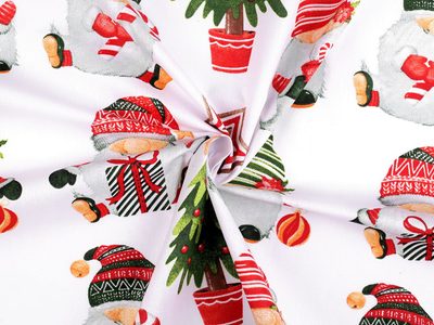 Vánoční bavlněná látka / plátno skřítek METRÁŽ{% if product.brand.name %} – Stoklasa{% endif %}