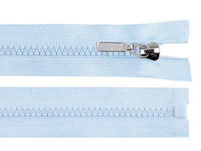 Kostěný zip No 5 délka 60 cm s ozdobným jezdcem{% if variant.name %} – 185 modrá pomněnková{% endif %}