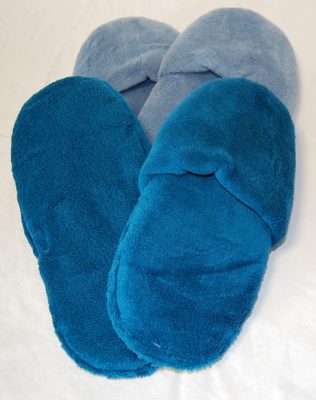 Papuče k županům - jeans - dámské