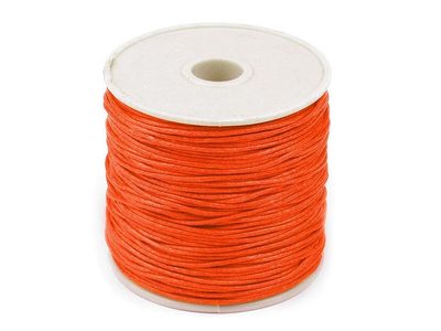 Šňůra bavlněná Ø0,8 mm voskovaná návin 25 metrů{% if variant.name %} – 4 oranžová{% endif %}