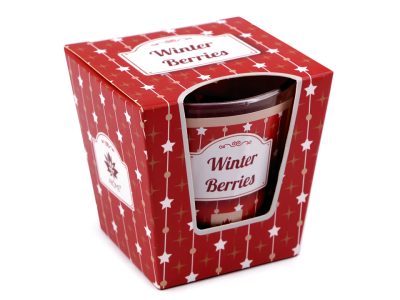 Vonná svíčka ve skle 120 g{% if variant.name %} – 12 (Winter Berries) červená{% endif %}