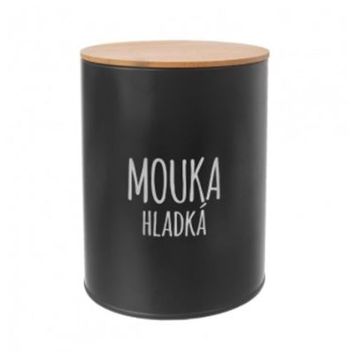 Dóza Mouka hladká BLACK O0164 - dia 13 x 17,5 cm{% if product.brand.name %} – Morex{% endif %}