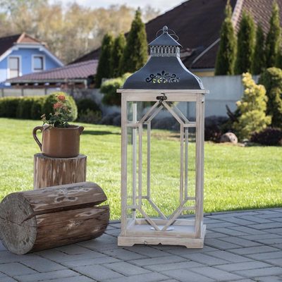 Dřevěná lucerna D3141 – velká (81 cm){% if product.brand.name %} – Morex{% endif %}