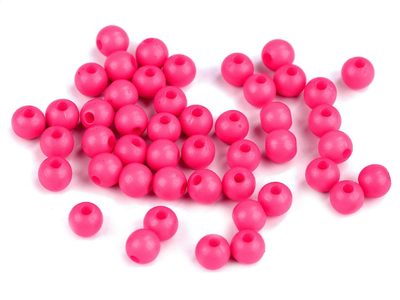 Plastové korálky Color Ø6 mm 100ks{% if variant.name %} – 3 růžová (S005){% endif %}