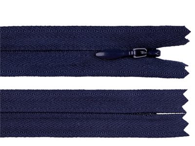 Spirálový zip skrytý YKK No 3 délka 60 cm{% if variant.name %} – 919 modrá tmavá{% endif %}