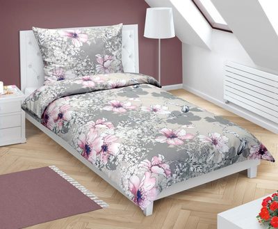 Povlečení bavlněné s hotelovou kapsou Šedá 190/247{% if product.brand.name %} – Bellatex{% endif %}