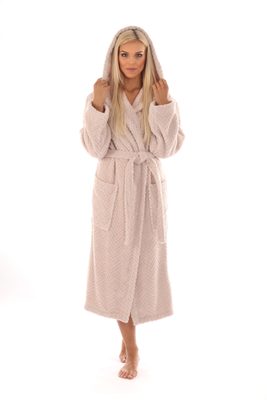 Bavlněný župan Athena s kapucí oříškový 31 16 8151{% if product.brand.name %} – Vestis{% endif %}