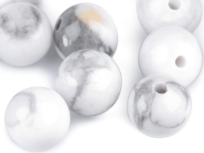 Minerálové korálky Howlit Ø6 mm 10ks – fotka 1