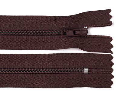 Spirálový zip šíře 3 mm délka 18 cm autolock{% if variant.name %} – 304 hnědá čokoládová{% endif %}