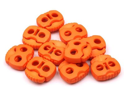 Brzdičky s dvěma dírkami 20x20 mm 10 ks{% if variant.name %} – 6 oranžová dýňová{% endif %}