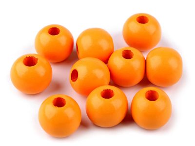 Dřevěné korálky Ø25 mm 10 kusů{% if variant.name %} – 2 oranžová{% endif %}