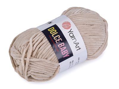 Pletací žinylková příze Dolce Baby 50 g{% if variant.name %} – 3 (771) béžová světlá{% endif %}