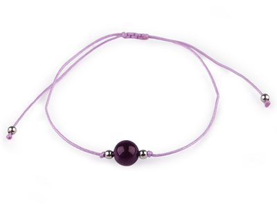 Náramek shamballa minerální korálek{% if variant.name %} – 4 ametyst{% endif %}
