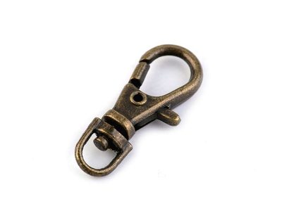 Kovová karabinka průvlek 4 mm 5 ks{% if variant.name %} – 2 staromosaz{% endif %}