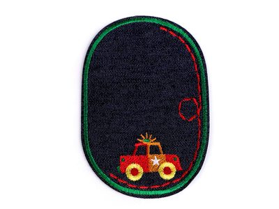 Nažehlovačka / záplata riflová auto{% if variant.name %} – 4 zelená pastelová{% endif %}