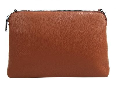 Kožená malá dámská crossbody kabelka tmavě modrá-hnědá