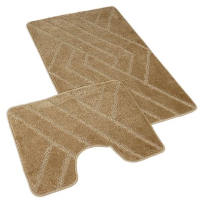Koupelnová a WC předložka parkety béžové{% if product.brand.name %} – Kvalitex{% endif %}