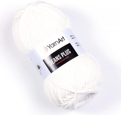 JEANS GINA Pletací příze Plus 100 g{% if variant.name %} – 01 bílá{% endif %}