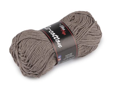 Bavlněná pletací příze Re-Cotton 50 g{% if variant.name %} – 7 (81338) béžová tmavá{% endif %}