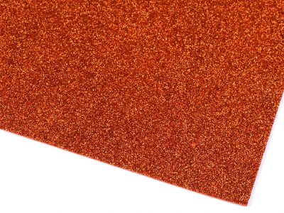 Samolepicí pěnová guma Moosgummi s glitry, 2 kusy 20x30 cm{% if variant.name %} – 2 oranžová - tmavá{% endif %}