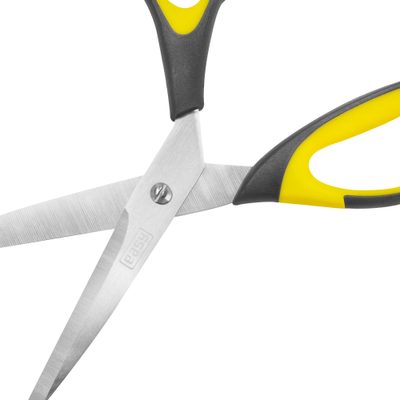 Kancelářské nůžky 21,5 cm, pogumované rukojeti – fotka 3