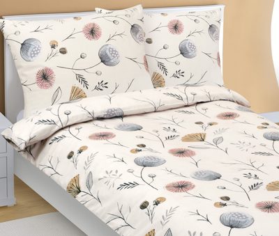 Povlečení flanelové Béžová,Růžová,Béžová 12/709 140x200, 70x90 cm – fotka 1
