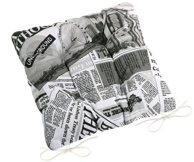 Sedák EMA prošívaný Černá,Bílá 41/566 40x40 cm{% if product.brand.name %} – {% endif %}