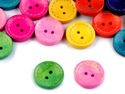 Dřevěný dekorační knoflík balení 50 kusů{% if product.brand.name %} – Galanterka{% endif %}