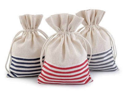 Lněný pytlík s proužky 13x18 cm{% if product.brand.name %} – Stoklasa{% endif %}