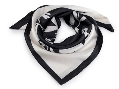 Saténový šátek 65x65 cm{% if variant.name %} – 2 černá{% endif %}