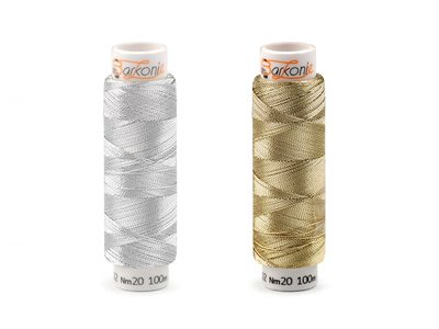 Metalická nit Elisabeth 1; 100 metrů{% if product.brand.name %} – Barkonie{% endif %}