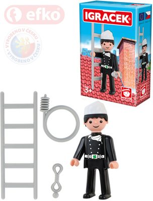 IGRÁČEK Kominík figurka 7,5cm s doplňky v krabičce STAVEBNICE – fotka 1