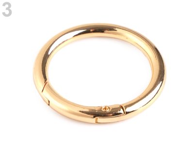 Karabina / kroužek na klíče Ø32 mm{% if variant.name %} – 3 zlatá klasik{% endif %}