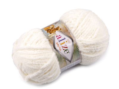 Pletací příze Alize Softy Plus 100 g{% if variant.name %} – 2 (62) krémová nejsvět.{% endif %}