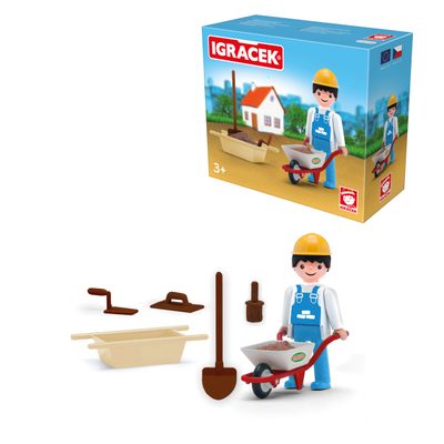 IGRÁČEK Zedník se stavebními kolečky a doplňky v krabičce{% if product.brand.name %} – Efko{% endif %}