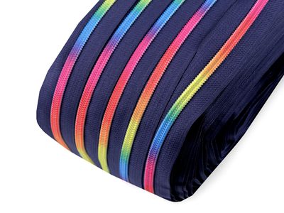 Duhový zip spirálový šíře 6 mm metráž 1 m{% if variant.name %} – 3 modrá tmavá{% endif %}