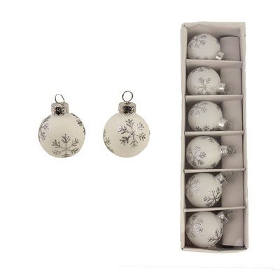 Vánoční ozdoba, 6ks S0318 - dia 4 x 5,3 cm{% if product.brand.name %} – {% endif %}