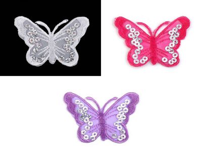 Nažehlovačka motýl s flitry{% if product.brand.name %} – Galanterka{% endif %}