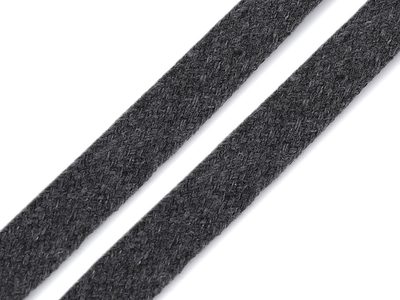Oděvní šňůra plochá šíře 15 mm návin 10 metrů{% if variant.name %} – 3 šedá tmavá{% endif %}