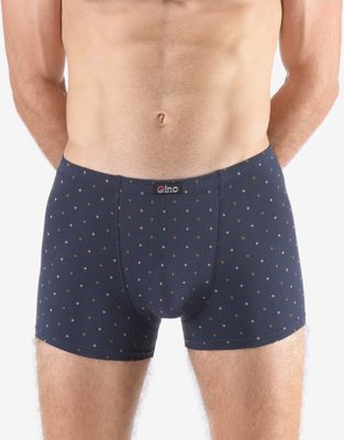 GINA pánské boxerky s kratší nohavičkou, kratší nohavička, šité, s potiskem 73133P{% if variant.name %} – lékořice bronzová - 62/64{% endif %}