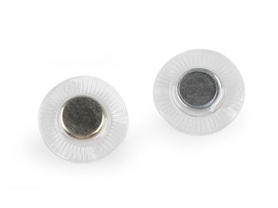 Skryté magnetické zapínání k našití Ø15 mm ( 1 pár ){% if variant.name %} – 5 transparent kulaté{% endif %}
