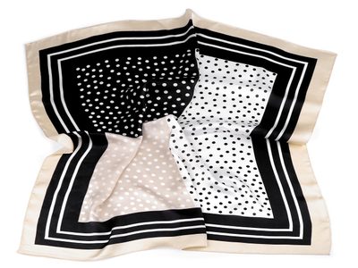 Saténový šátek puntík 70x70 cm{% if product.brand.name %} – Stoklasa{% endif %}