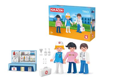 IGRÁČEK TRIO Léčíme set 3 figurky s doplňky v krabičce{% if product.brand.name %} – Efko{% endif %}