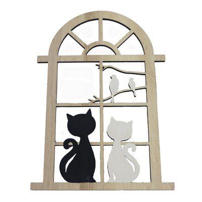 Dekorace okno s kočkami D6150/3 - 23,5 cm{% if product.brand.name %} – Morex{% endif %}