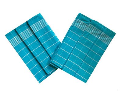 Utěrka Pozitiv Egyptská bavlna tyrkys/bílá - 3 ks – fotka 1