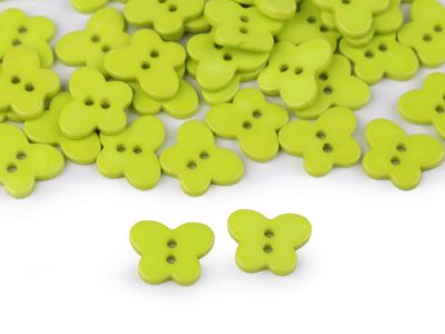 Knoflík motýl velikost 26" 50 kusů{% if variant.name %} – 4 zelená sv.{% endif %}