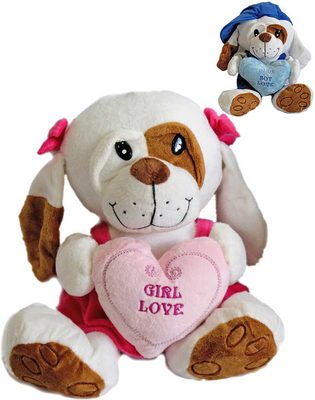 PLYŠ Pejsek v oblečku Love 25cm se srdíčkem 2 druhy{% if product.brand.name %} – {% endif %}