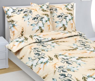 Bavlněné povlečení Béžová,Šedá 90/375{% if product.brand.name %} – Bellatex{% endif %}