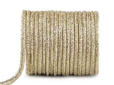 Oděvní / dekorační šňůra Ø4 mm s lurexem 20 metrů{% if product.brand.name %} – Galanterka{% endif %}
